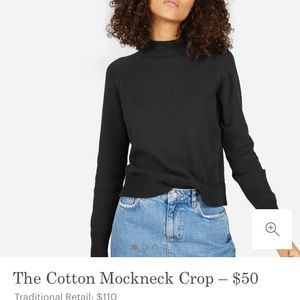 EUC-Everlane-Sweater-Cotton Mockneck-XS